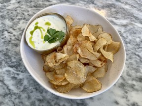 Chips and dip at Parlour on Wellington Street West
