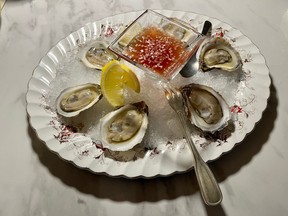 Oysters at Parlour on Wellington Street West