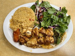 Chicken Kebab Platter at Iskender Doner Kebab House