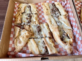 Ground beef and cheese pide from Tava Kitchen in Kanata