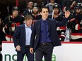 Files: Wade Redden (R) and Daniel Alfredsson arrive on the red carpet to celebrate Chris Phillips' 1179 start as an Ottawa Senator in Ottawa at the Canadian Tire Centre, February 05, 2015.