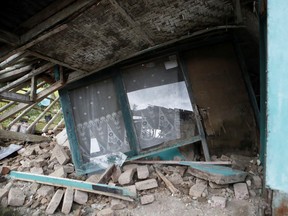 A damaged house is pictured after an earthquake in Cianjur, West Java province, Indonesia, November 22, 2022.
