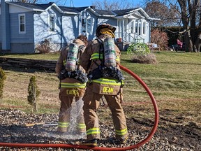 Ottawa firefighters made quick work of a basement fire in the Kinburn area Saturday.