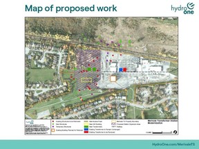 An image from Hydro One shows plans for the proposed modernization of the Merivale Transformer Station.