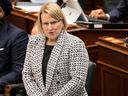 Menteri Kesehatan Ontario Sylvia Jones menghadiri Periode Pertanyaan di Queen's Park Legislature, di Toronto, pada Senin, 14 November 2022.