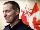 Ottawa's new Police Chief Eric Stubbs talks to the media in Ottawa Thursday. 