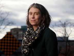 Parent Cassie Smith poses for a photo outside her home in Ottawa. Smith says she feels abandoned in trying to navigate the current children's health-care situation in Ontario.