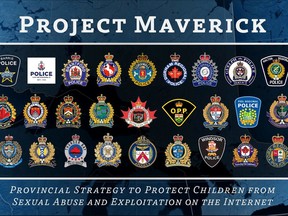 Logos of the police services involved in Project Maverick.