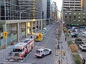 OTTAWA - Nov. 15, 2022 - Firefighting crews made quick work of a fire at a Queen Street parking garage Tuesday morning.