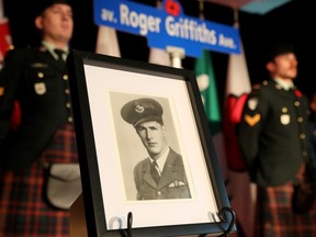 The late Roger Griffiths was honoured through the city's Veterans' Commemorative Street Naming Program with a ceremony at city hall on Monday, Nov. 7, 2022.