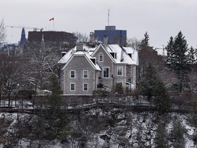 A view of 24 Sussex Drive on Friday, November 18.