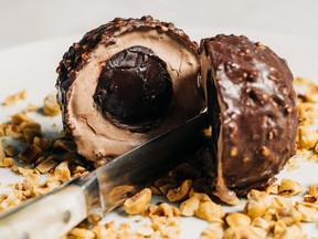 Chocolate tartufo at RPM Italian Las Vegas, which opened in May 2022 at The Forum Shops at Caesars Palace.