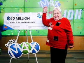 Ontario's newest multi-millionaire – Vera Page of Vankleek Hill. She won the $60 million LOTTO MAX jackpot from the Nov. 1, 2022 draw.