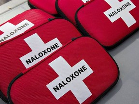 Naloxone, an overdose-reversing antidote that will soon be mandatory at a number of "high-risk" Ontario businesses.