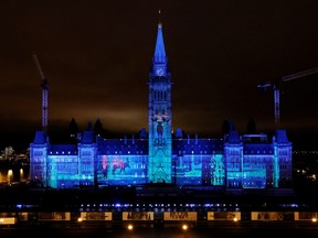 The Winter Lights Across Canada show on Parliament Hill on New Year's Eve has been cancelled due to the rain.