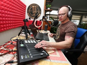 Veteran Mark Meincke works the microphone in Okotoks, Alta. A recent guest on Meincke’s trauma recovery podcast, Operation Tango Romeo, first revealed that a VAC caseworker had recommended medically assisted suicide.