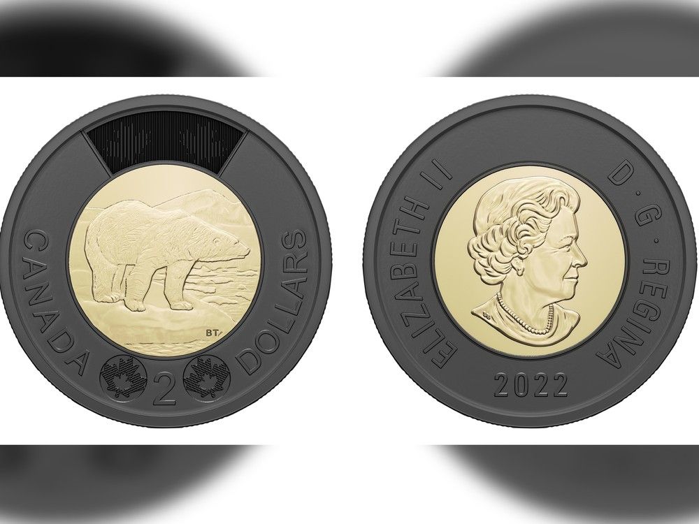 Royal Canadian Mint unveils new toonie featuring black metal ring to honour  Queen Elizabeth II