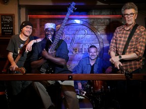 Musician Dave Bignell (left) leads the popular Five Star Monday band, along with (left to right) Ned Pitt on bass, Peter van Althen on drums and Fred Guignion on guitar, at the Chateau Lafayette in the ByWard Market.
