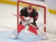 Ottawa Senators goalie Cam Talbot (33) makes a save in the third period against the Montreal Canadiens at the Canadian Tire Centre, Dec. 14, 2022.