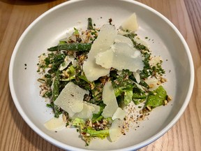 Green beans Caesar salad at Cocotte Bistro in the Metcalfe Hotel.