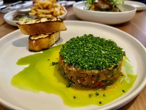 Salmon tartare at Cocotte Bistro in the Metcalfe Hotel,