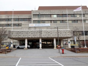A photo taken Monday shows the entrance to the Children's Hospital of Eastern Ontario (CHEO).