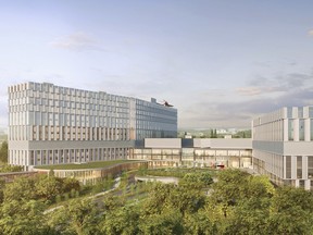 An architect's rendering of the new Civic campus of The Ottawa Hospital.