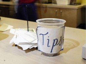 Historically, tipping in North America has been reserved for restaurant serving staff, taxi drivers and hairstylists, and you would occasionally see a tip jar on the counter at coffee shops, as well, but now, other industries like fast food, retail outlets and even mechanics are offering tipping options on sales terminals to encourage — or pressure — customers into tipping.