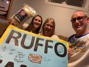 Brittney, Kim and Perry at a Thursday night watch party.