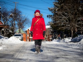 Mary Gick is one of the neighbourhood leaders for a group called the Snow Moles, an initiative of the Council on Aging of Ottawa that encourages people to "audit" their neighbourhoods when they're out on walks, looking for the good and bad things that affect pedestrians trying to navigate their neighbourhoods.