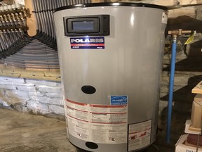 Some types of tank-style water heaters can be used both for space heating and domestic hot water production.