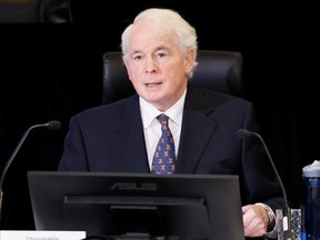 Files: Justice Paul Rouleau speaks during the Public Order Emergency Commission in Ottawa on Nov. 22, 2022.