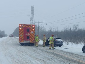 Ottawa firefighters responded to a four-vehicle collision on the Highway 174 east/Cameron St. Sunday.
