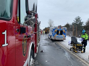 Woman injured in crash involving school bus, truck near North Grenville, south of Ottawa