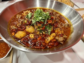 Sichuanese hot pot at Perfect Meat Bowl on Bronson Avenue.