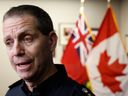 OTTAWA - Nov 17, 2022 - Ottawa's new Police Chief Eric Stubbs talks to the media in Ottawa Thursday.  TONY CALDWELL, Postmedia.