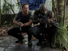 Things are looking a little murder-y: Gerard Butler and Mike Colter in Plane.
