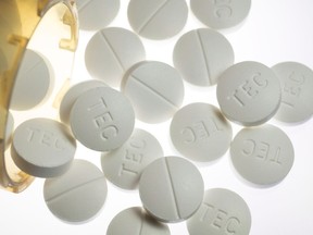 The City of Hamilton, Ont., is exploring whether to declare a state of emergency over its opioid crisis, with the municipality's top doctor saying it's a significant issue that's worsening. Prescription pills containing oxycodone and acetaminophen are shown in Toronto, Dec. 23, 2017.