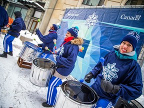 High energy performers were entertaining people out braving the chilly temperatures on Sparks Street during Winterlude 2023.