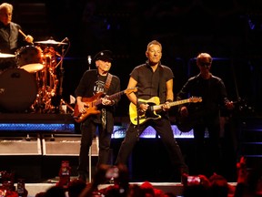 Bruce Springsteen and Max Weinberg of the E Street Band perform at Tampa's Amalie Arena on Feb. 1, 2023.