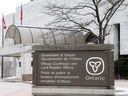 A file photo of the courthouse on Elgin Street in Ottawa.