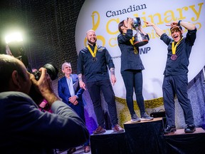 Briana Kim, chef and owner of Alice restaurant, was the winner of the 2023 Canadian Culinary Championship held at the Shaw Centre Saturday night.