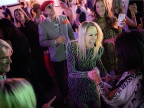 Erin Phillips, a broker at Royal LePage Team Realty, on the dance floor of the SnowBall as cover band The Start rocked the stage with their British tunes.