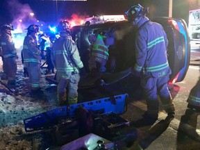 Driver extricated in late night crash