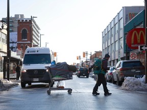 Downtown Ottawa life on a Tuesday afternoon in December 2022.