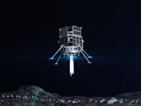 Image from simulation video of the HAKUTO-R commercial lunar lander.