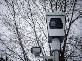 One of 17 automated speed enforcement cameras currently in operation in Ottawa, this one is on Alta Vista Drive between Ayers Avenue and Ridgemont Avenue.
