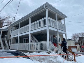 Gatineau police were on the scene of an early morning fatal fire on Frontenac St. in Hull, Sunday, March 26, 2023.