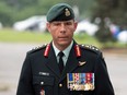 A. file photo of Maj.-Gen. Dany Fortin as he arrived to be processed at the Gatineau police station on a sexual assault charge on Aug. 18, 2021.