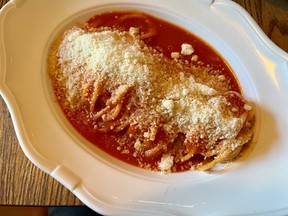 Spaghetti with pomodoro sauce at Cantina Gia in the Glebe.